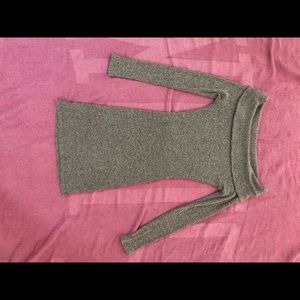 Off shoulder sweater dress
